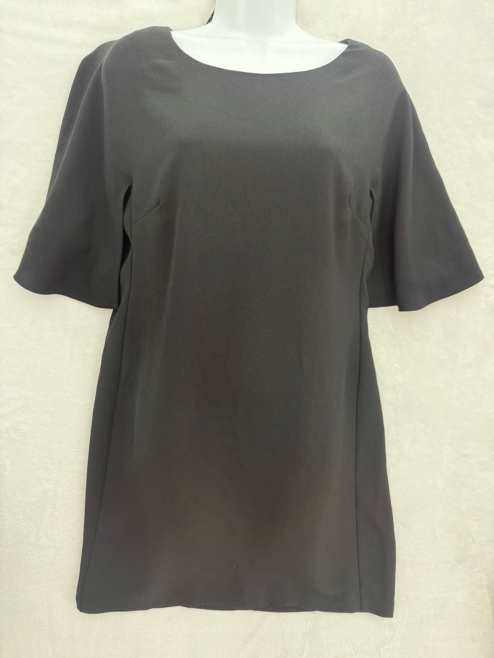 Women’s Vince Camuto Black Sheath Dress Size 6 Flutter Sleeves Work Office